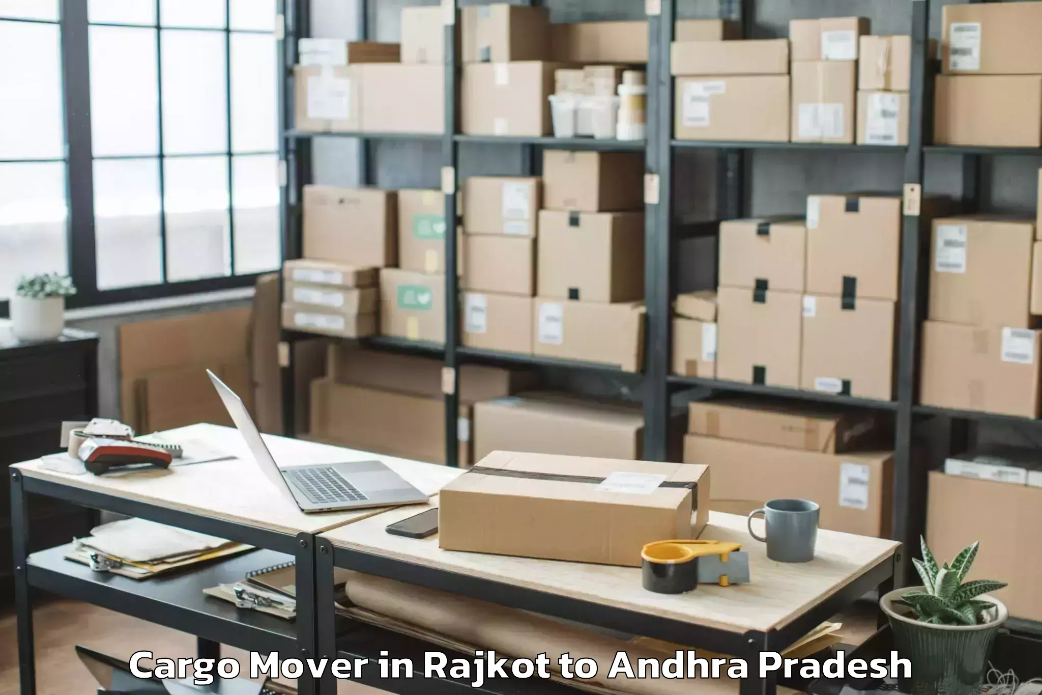 Hassle-Free Rajkot to Bhattiprolu Cargo Mover